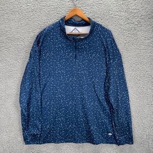 Burlebo Men's 1/4 Zip Pullover 2XL Blue Long Sleeve Performance Golf